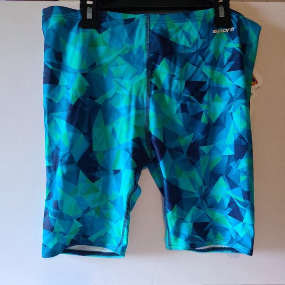 SPORTI FRACTALICIOUS JAMMER SWIMSUIT SIZE 36, 4-WAY STRETCH, COMPETITION FIT - Picture 9 of 11
